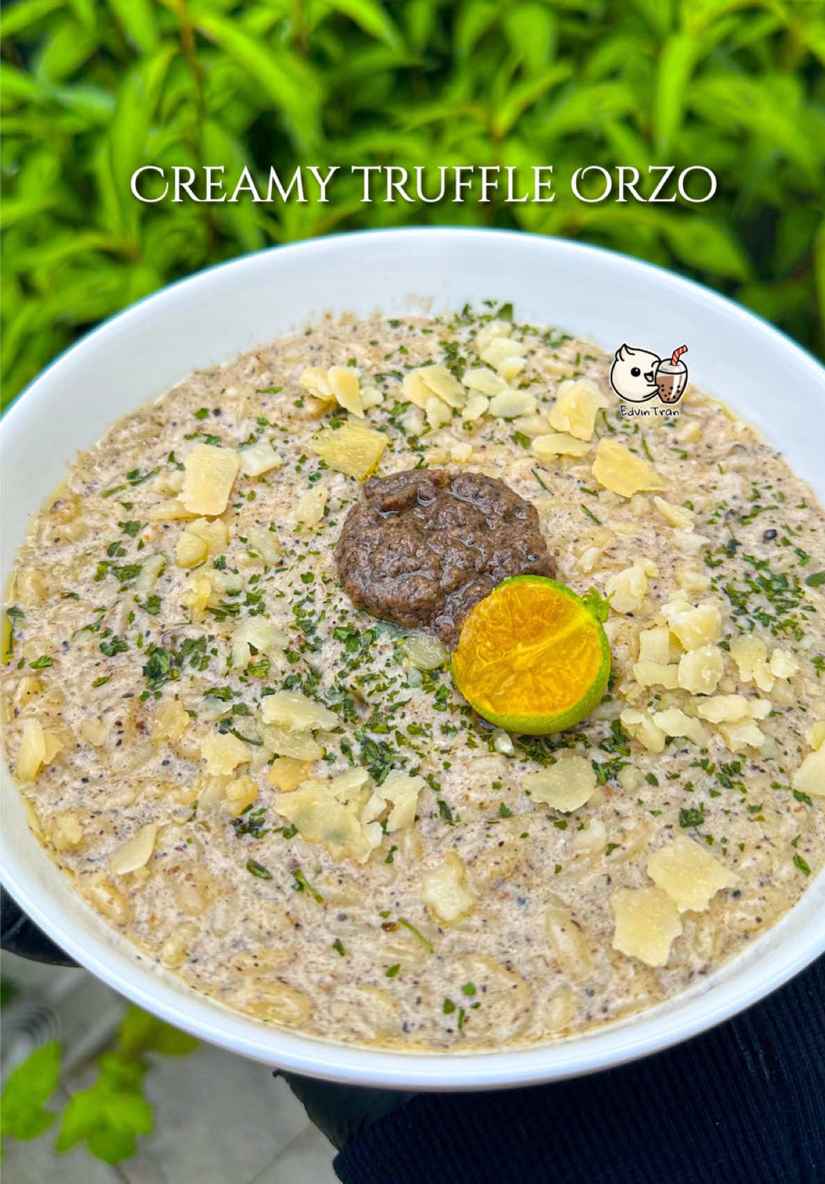 The BEST Creamy truffle orzo ! #Recipe #asmrfood #FoodTok #viralrecipe 