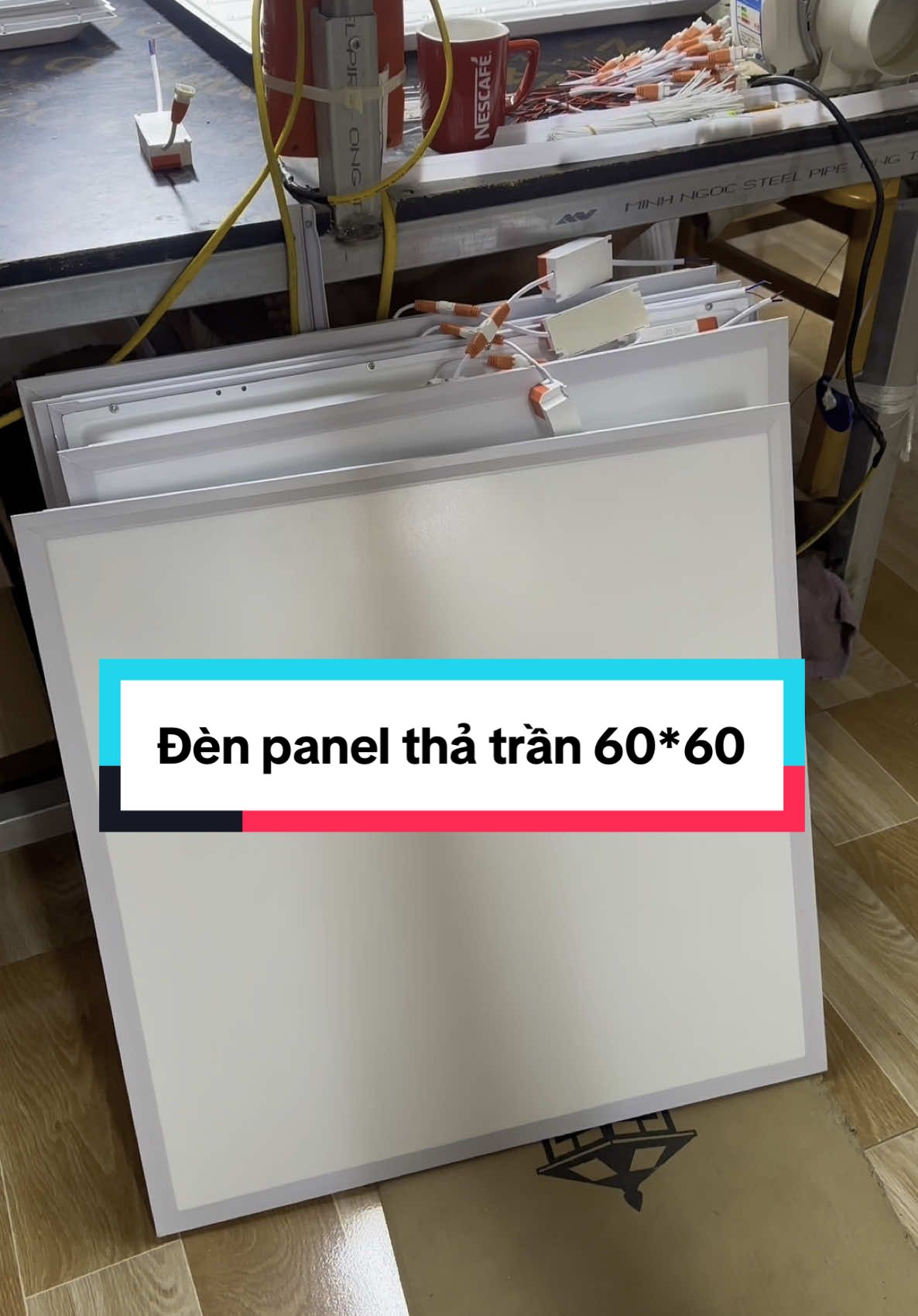 Đèn panel thả trần 60*60 chỉ 130 🌱 #thuyvanlighting #xuhuong #viralvideo #tongkho #denled #khosi #xaynha #xaynhatrongoi #xaydung #đèn #led #khosidenled #denpanel 