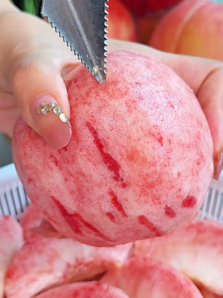 🔗In Bio！Satisfying Peach Cutting🍑 #Peach#HowTo#fruitcutting#ASMR#FruitHacks#FruitLovers#SuperFruit#Healthyliving#FoodPorn#SummerFruit#Fyp#Viral #Tiktokfood #fruit#usatiktok🇺🇸#usalife#usa