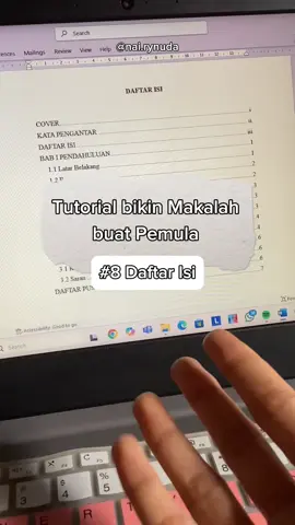 Daftar Isi | Tutorial bikin Makalah buat Pemula #tutorial #makalah #templatemakalah #daftarisi #tipsbelajar #microsoftword #infobeasiswa 