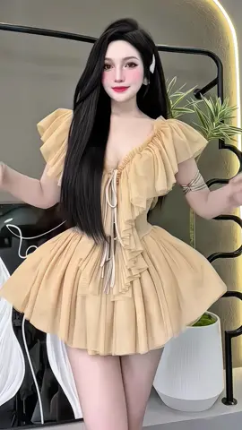 Áo voan cánh tiên bèo nhún form giấu quần KÈM QUẦN#setaovay #setdonu #setdoxinh #xuhuong 