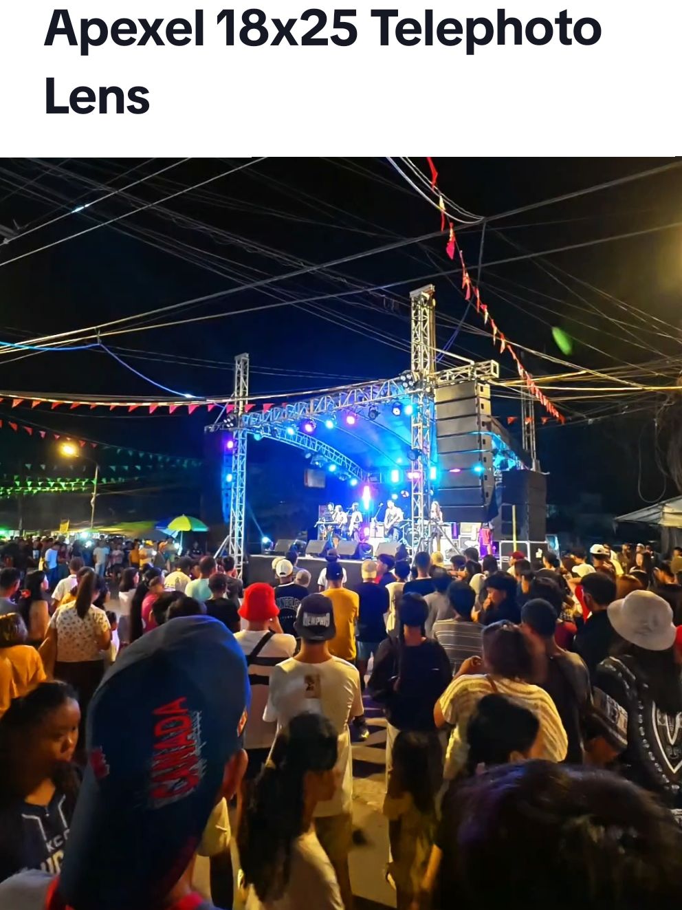 ganda neto sa mga concert #apexel18xzoom #apexel18x25zoom #mobilelens 