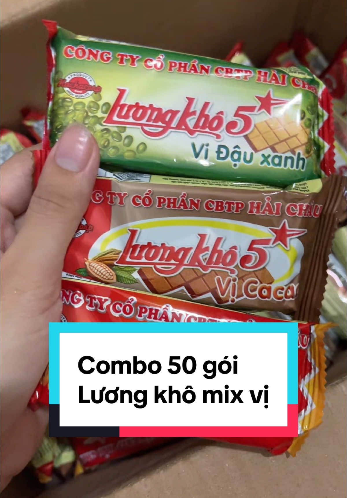 Combo 50 gói lương khô đang được trợ giá nha mấy bà#doanvat #luongkho #luongkhohaichau #luongkhomixvi 