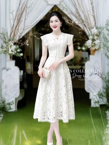 MDU3225 - Đầm Ren Dệt Họa Tiết Cao Cấp #vaythietkecaocap #mdufashion #xuhuong #vayxinh #mdu #MDU