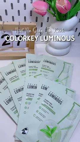 Mặt nạ giấy trà xanh của Colorkey #colorkeyvn #colorkeyluminous #matnaden #matnatraxanh #review #xuhuong #fyp #foryou 