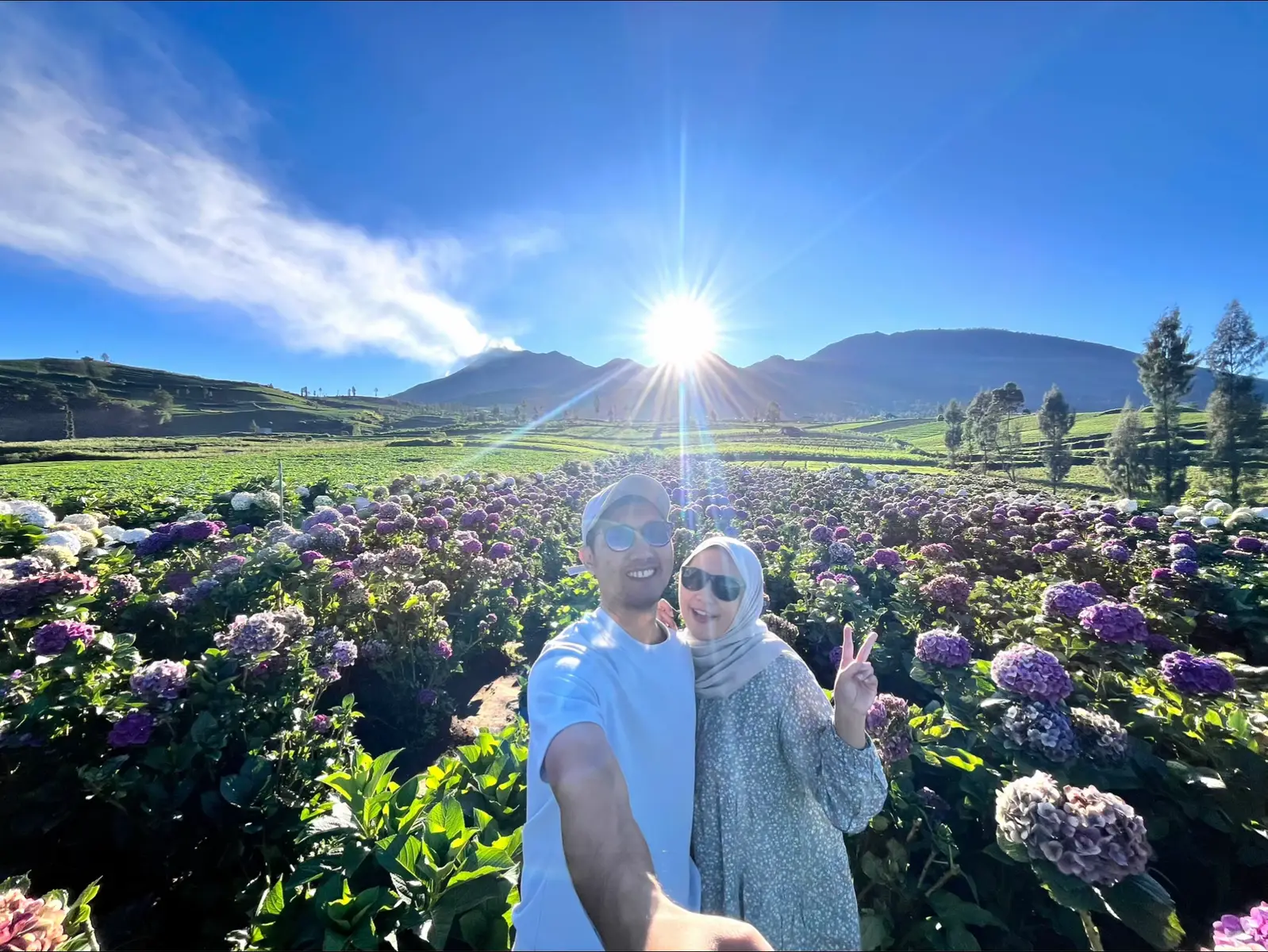 Minimal kalian harus sekali kesini, beautiful view!! ❤️❤️#brakseng #kebunbungahortensia #cangarbatu #malang #wisatamalangbatu 