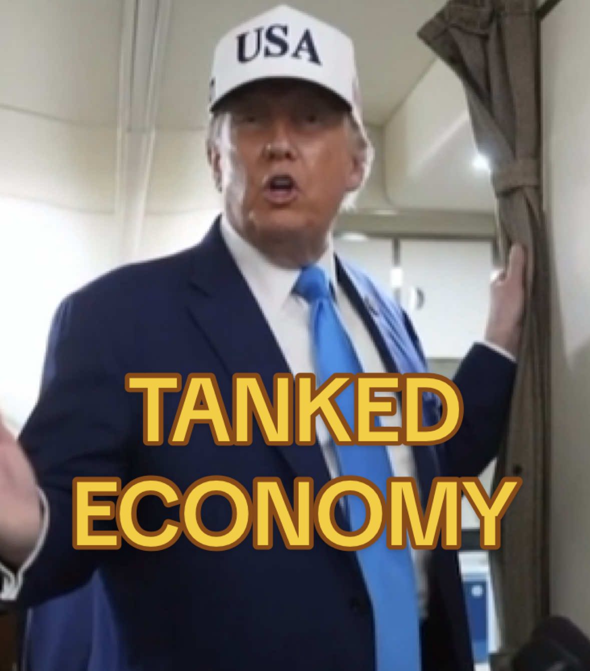 TRUMPCESSION ‼️ All Americans suffer under Trump’s erratic behavior. We have a weak and limp economy, with Trumpflation rasing prices on us all. The bankrupt reality TV star needs to retire and let the adults run the country. #maga #fyp #trump #trumpsupporters #politicalnews #politicstiktok #donaldtrump #economy #jobs #trumpflation 