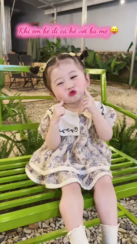 Khi em bé Sunny đi cà hê với ba mẹ 😝🍹🍼 #embesunny #2tuoi #xuhuong #embedangyeu 