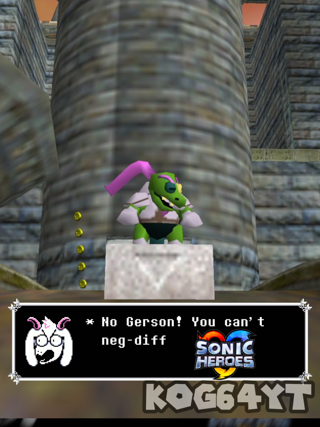 Gerson, the Hammer of Justice, breaks out of Deltarune and breaks free into Sonic Heroes and Neg Diffs the Sonic Universe! 🎵GERSON HEROOESS, GERSON HEROOESSS🎵!!! Audio & Inspiration:  @StarWarrior   Hammer of Justice Mod: SwagSkeleton95  Mario Heroes 64: Aglab2 Music Used: Hammer of Justice - Toby Fox Need a Hand! - Toby Fox #fyp #mario #sm64 #deltarune #undertale #sonic #sonicthehedgehog #nintendo #sega #gaming #speedrun 