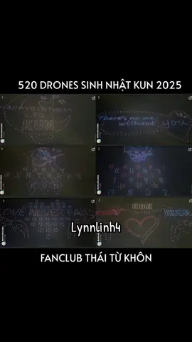 [02.08.25] NĂM NAY QUÁ LÀ HOÀNH TRÁNG. HAI MÀN TRÌNH DIỄN DRONE ĐẶC SẮC MỪNG SINH NHẬT THÁI TỪ KHÔN 27 tuổi Hai show biểu diễn drone được thực hiện liên tiếp trong suốt 30 phút (20:00 - 20:30 giờ địa phương) tại Hàng Châu. 1️⃣ Show 1 do Fanclub Thái Từ Khôn tiếp ứng với 520 drones. 2️⃣ Show 2 do thương hiệu AVIA tài trợ cho người đại diện toàn cầu Thái Từ Khôn với 1200 drones #kun #ikun #idol #tháitừkhôn #kunandikun #caixukun蔡徐坤 #thaitukhon #thaitieuquy #happybirthday #saohoangu #thaipd #khôn #foryou #viralvideo #drone #trending #dramachina #hothit #thaitukhon_蔡徐坤 #lulukun #dabaicai #kunlu #thaitukhon_bachloc #fyp 