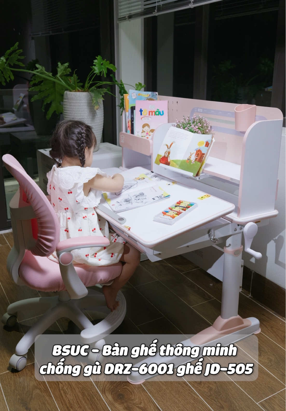 Cùng mình Setup góc học tập cho con bằng bộ bàn ghế chống gù tới từ BSUC #nghiensetups #desksetup #banhocsinh #banhocchonggu #gochoctap 