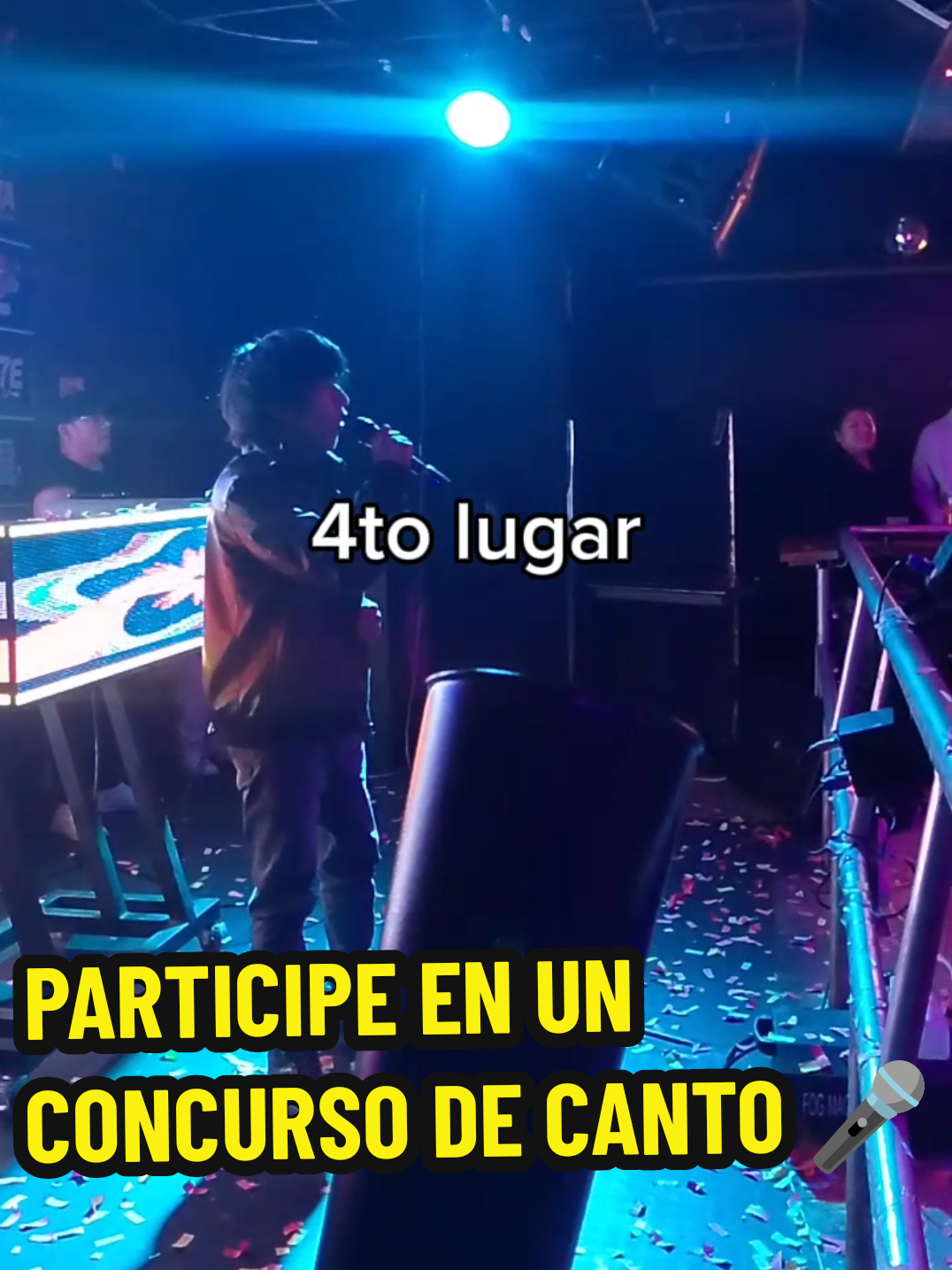 Quedé en 4to lugar jaja XD participe en un concurso de canto 🎤🔥 #concurso #canto #discoteca #concursodecanto #cover 