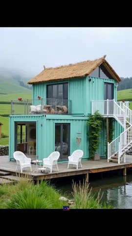 Container villa #prefabhouse #tinyhouse #shippingcontainerhouse #tinyhome #cafeteria #housedesign #prefabricatedhouse 