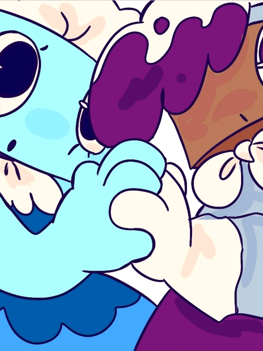 tisha and brusha uhuh dont mind the glitchy text cred: welpgobye #animation #dandysworld #tisha #brusha #fyp 