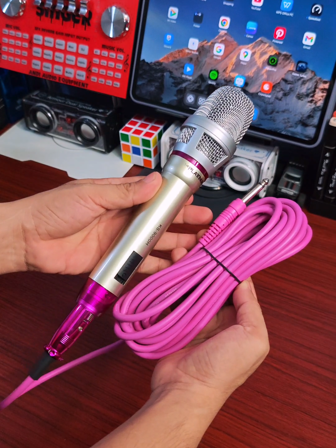 Platinum Dynamic Microphone Professional Wired Microphone KS-9000H For Karaoke Videoke Recording KTV System 💙✅ #dynamicmicrophone #mic #microphone #karaoke #microphones #microphonemurah 