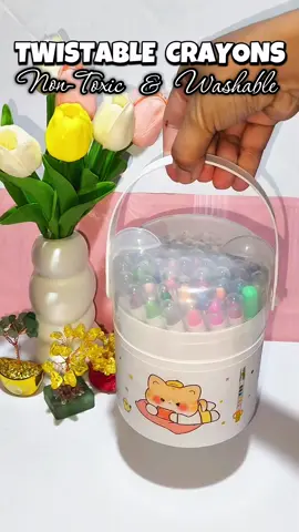 Washable and Twistable Crayons.  Safe sa kids kasi non-toxic ☺️ #washablecrayons #twistablecrayon #crayons #crayonsforkids