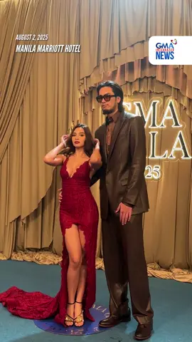 KAI SOTTO AND RERE MADRID ❤️️️ Kai Sotto and Rere Madrid emanate love tonight as a couple on the #GMAGala2025 blue carpet.