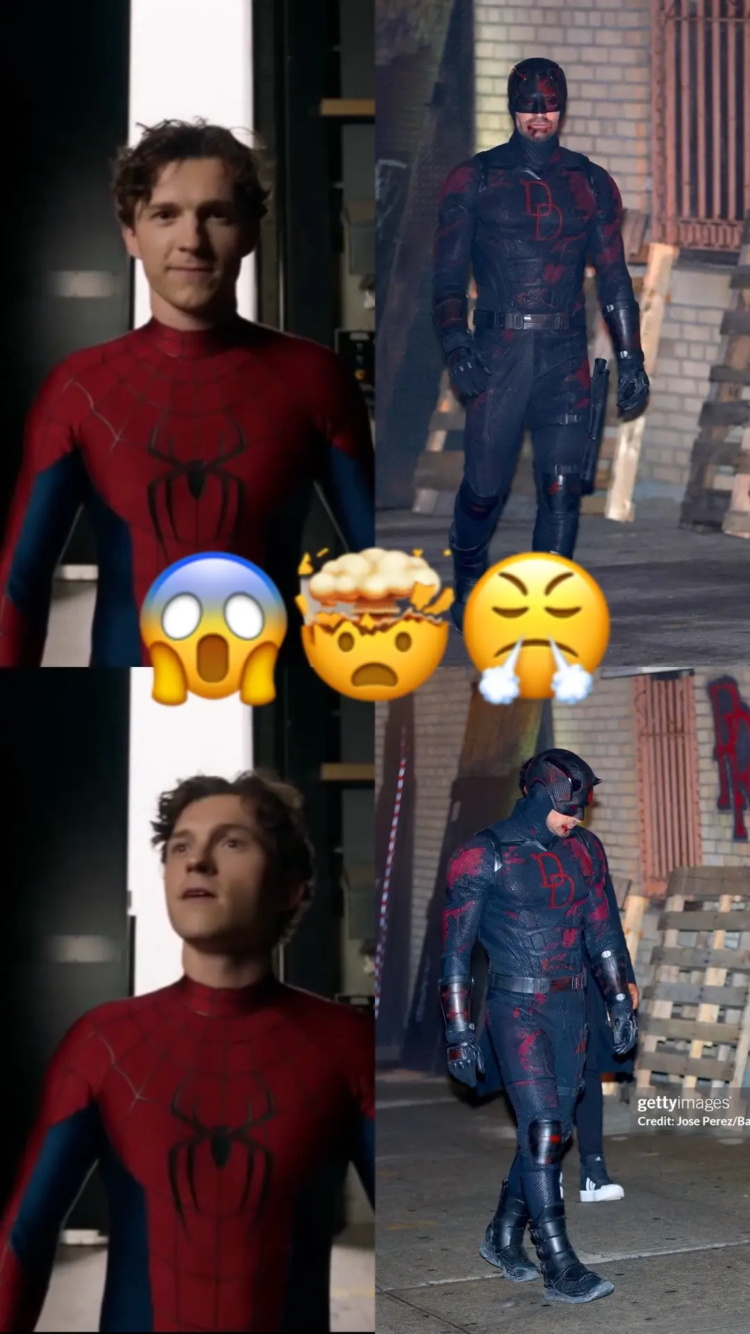 Whenever these two beat the shit out of Kingpin the world will finally be healed😂😂 #spidermanbrandnewday #tomholland #mcu #marvelstudios #daredevilbornagain #daredevil #fyp 