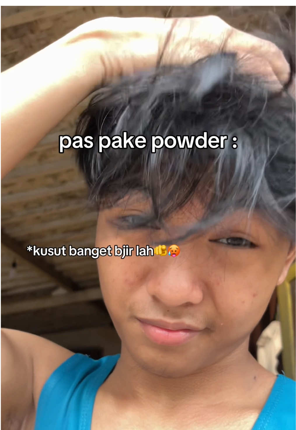 kadang pengin di stylish biar keliatan bervolume harus pake powder tpi minusnya kusut banget, makanya gw selalu pake condi ini tiap pen balik lurus lemes dan lembut🤩 #rekomendasi #conditioner #awday #haircream #haircare #routine 