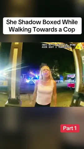 Part 1 | She Shadow Boxed While Walking Towards a Cop  #cops #bodycam #viralvideo #police 