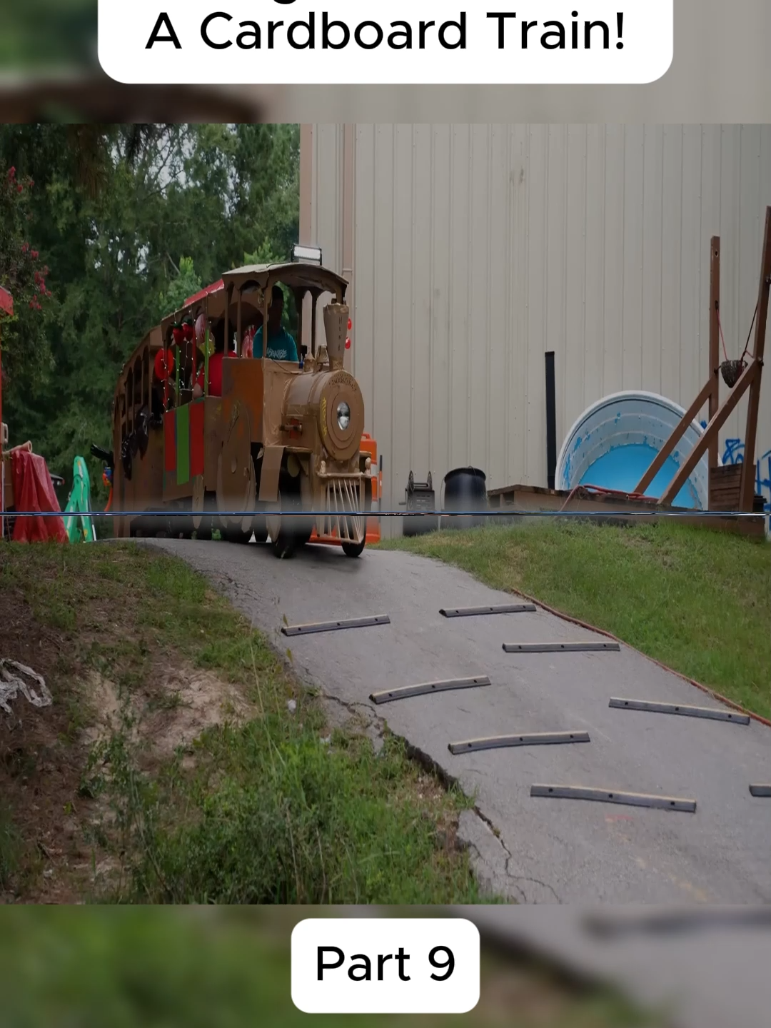 Driving 100 Hours In A Cardboard Train! #train #foryou