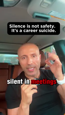 Speak up in meetings! Silence is not safety. It kills your career. #communicationskills #careerhacks #worksmarter #officelife #nobsadvice #confidenceatwork #speakupatwork 