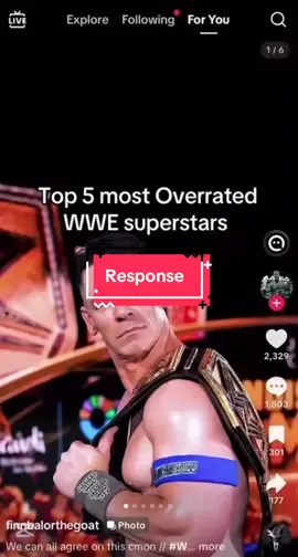 Replying to @finnbalorthegoat #WWE #prowrestling #hottakes #response #fyp #rating 