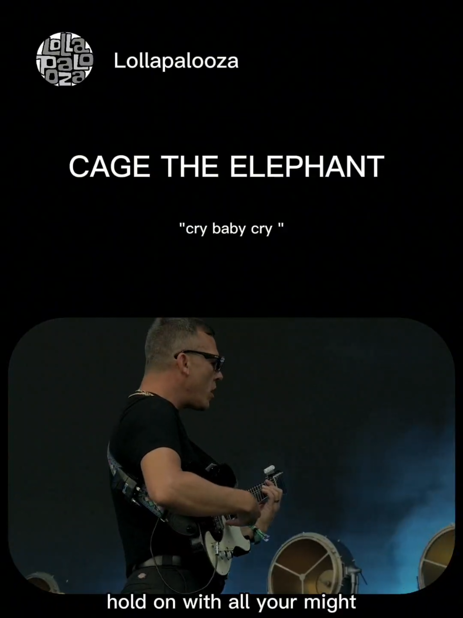 cry baby cry... @Cage The Elephant @Lollapalooza USA  #cagetheelephant #cagetheelephantmusic #music #fyp #song #foryou #lollapalooza2025 #lollapalooza 