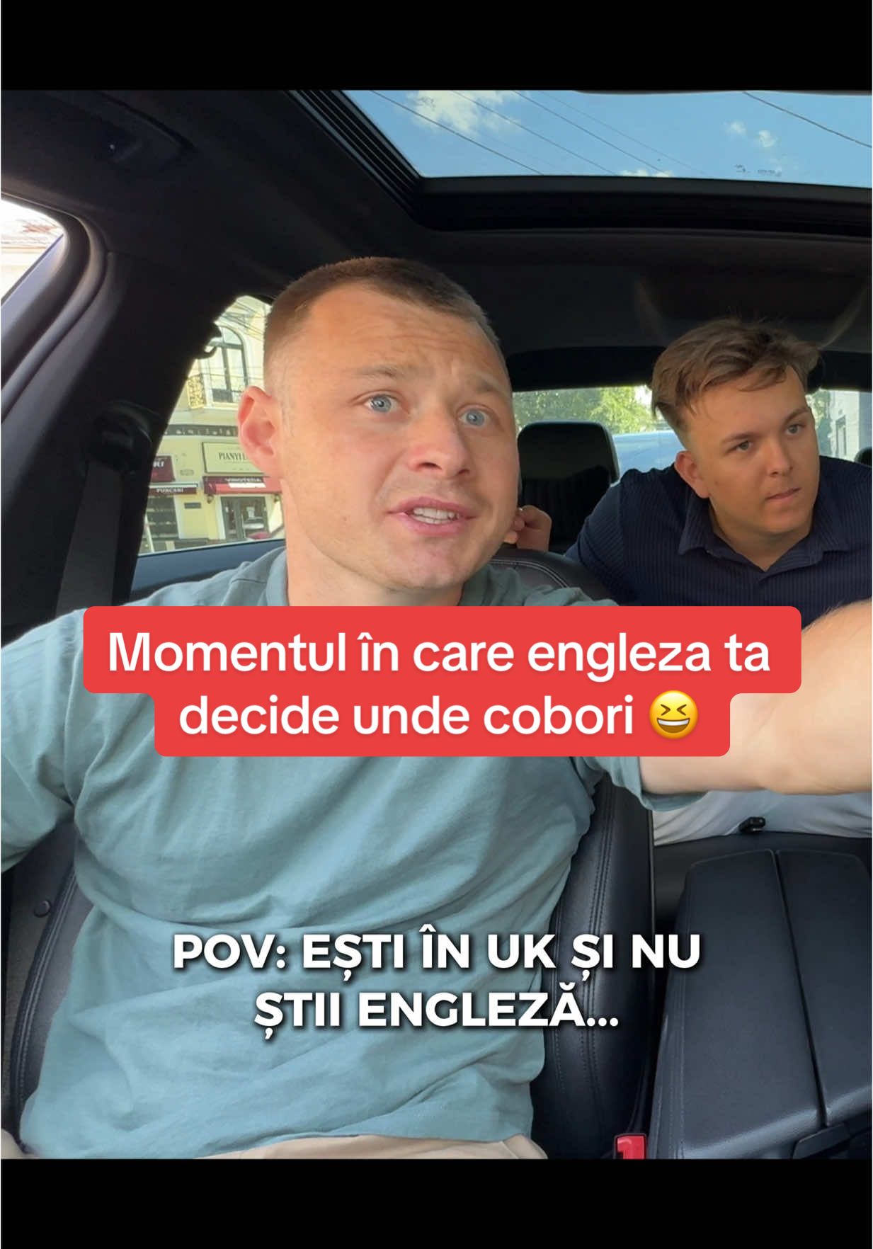 Momentul în care engleza ta decide unde cobori 😆 #learnenglish #englishteacher #englishlesson #school #englishcourse #fanyvideo 