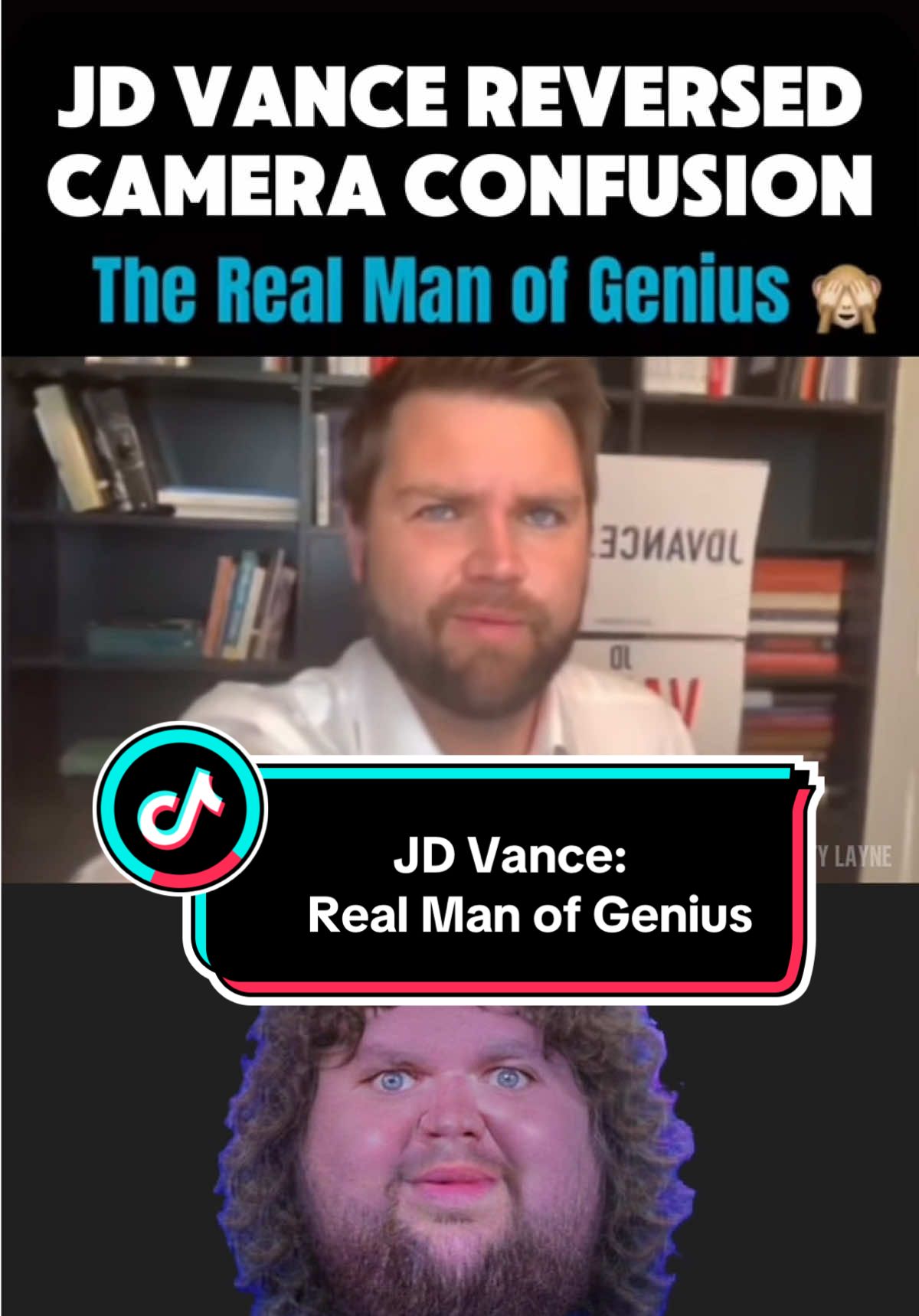 Happy birthday to JD Vance. The second smartest man in the White House. #jdvance #realmenofgenius #reversecamera #camerafail 