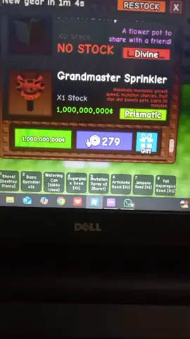 Grandmaster sprinkler stock😇 #growagarden #gag #roblox #grandmastersprinkler 