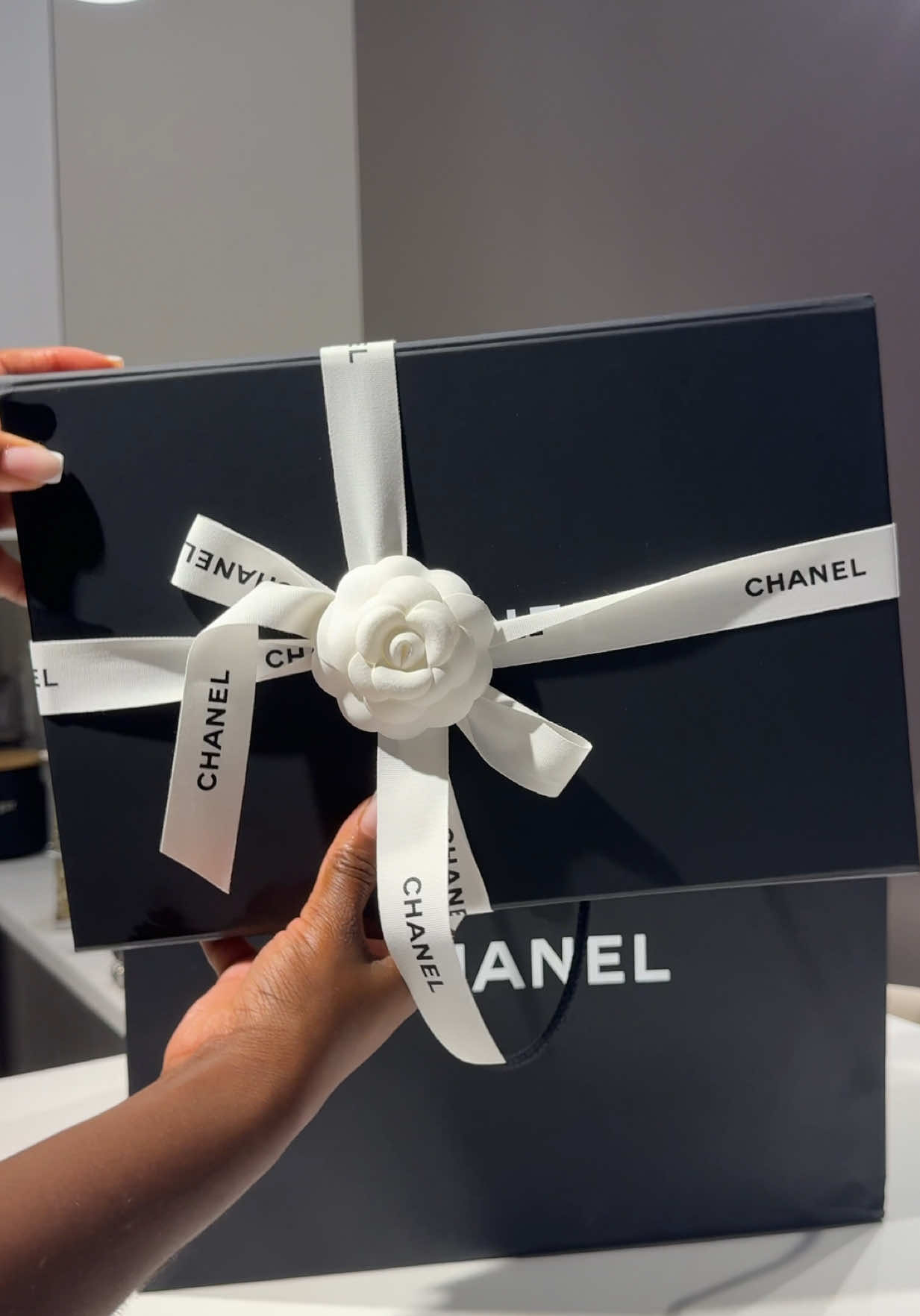 Unbox some Chanel with me 🤍(isn’t the purse lovely😍) #unboxing #unboxingvideo #blackgirlluxury #chanel #fyp 