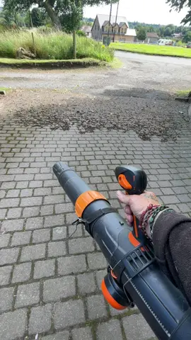 Sometimes I wish I still used a brush for clearing up  the mess 🤥😛 #stihl #stihlbr800 #stihlleafblower #stihlpower #gardening #gardener #gardenmaintenance 