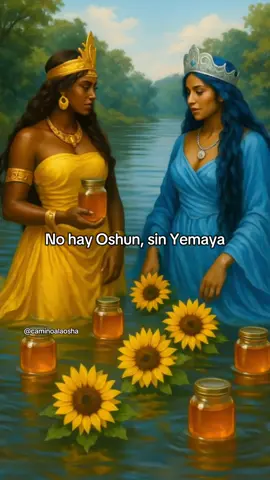 Porque donde hay río, hay mar. Y donde hay mar… nace el río.✨ En la religión yoruba, Yemayá y Oshun no solo son dos orishas femeninas poderosas. Son el equilibrio perfecto entre la profundidad emocional y la dulzura del alma. Yemayá es el mar, la madre de todos, la que protege, abraza y a veces arrasa. Oshun es el río, la sensualidad, el amor, la fertilidad, lo sutil que también transforma. Ambas caminan juntas, porque una representa lo que la otra complementa. Y aunque tienen caminos distintos, sus aguas se encuentran. No hay río que no busque el mar, ni mar que no reciba las aguas dulces del río. Este vínculo va más allá de lo físico. Es espiritual, simbólico, eterno. Cuando Yemayá no puede más… Oshun le pone miel al alma. Cuando Oshun se siente vulnerable… Yemayá la cubre con su fuerza infinita. 💛 Por eso, en cada mujer habita un poco de Yemayá y un poco de Oshun. En cada oración, en cada limpieza, en cada petición, ellas actúan en conjunto. Si te sentiste tocada por esta energía, guarda este carrusel, coméntame cuál vibra más contigo… y visita el link en mi perfil si quieres aprender a conectar con ambas con respeto, guía y fe verdadera. Ashé a las aguas dulces y saladas que sostienen nuestra vida 🙌🏾🕯️💛💙 • • • • • • • • • • • • • • • • • • • • • • #religionyoruba #obatala #laroye #shango #eleggua #ashe #obatalá #yemayá #osha #santeriayoruba #ochosi #ifá #oggun💚🖤🚂⛓⚒ #yemayaolokun #santos #yoruba #oshun🌻 #yemaya🌊 