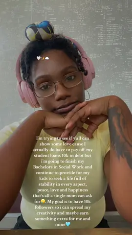 i’m just a single mom full-time student working the ways of life trying to live and me and mine with peace and love. I love creating relatable content, and authenticity. That is me. My goal is 10k followers so I can start my next journey with you guys Help. 🙏🏾🩵🩵#j#justagirld#doingmybests#singlemomb#blackgirlmagicf#fulltimestudents#studentdebtf#follow#me#10k#🙏🏾#momtent#creatord#daybydayr#reachinggoalst#thankyou#f#fy#fyy#fyyy#fyyyyyyyyyyyyyyyyf#foryouf#foryoupagef#fyp#fypppppppppppppppppppppppf#fypシ