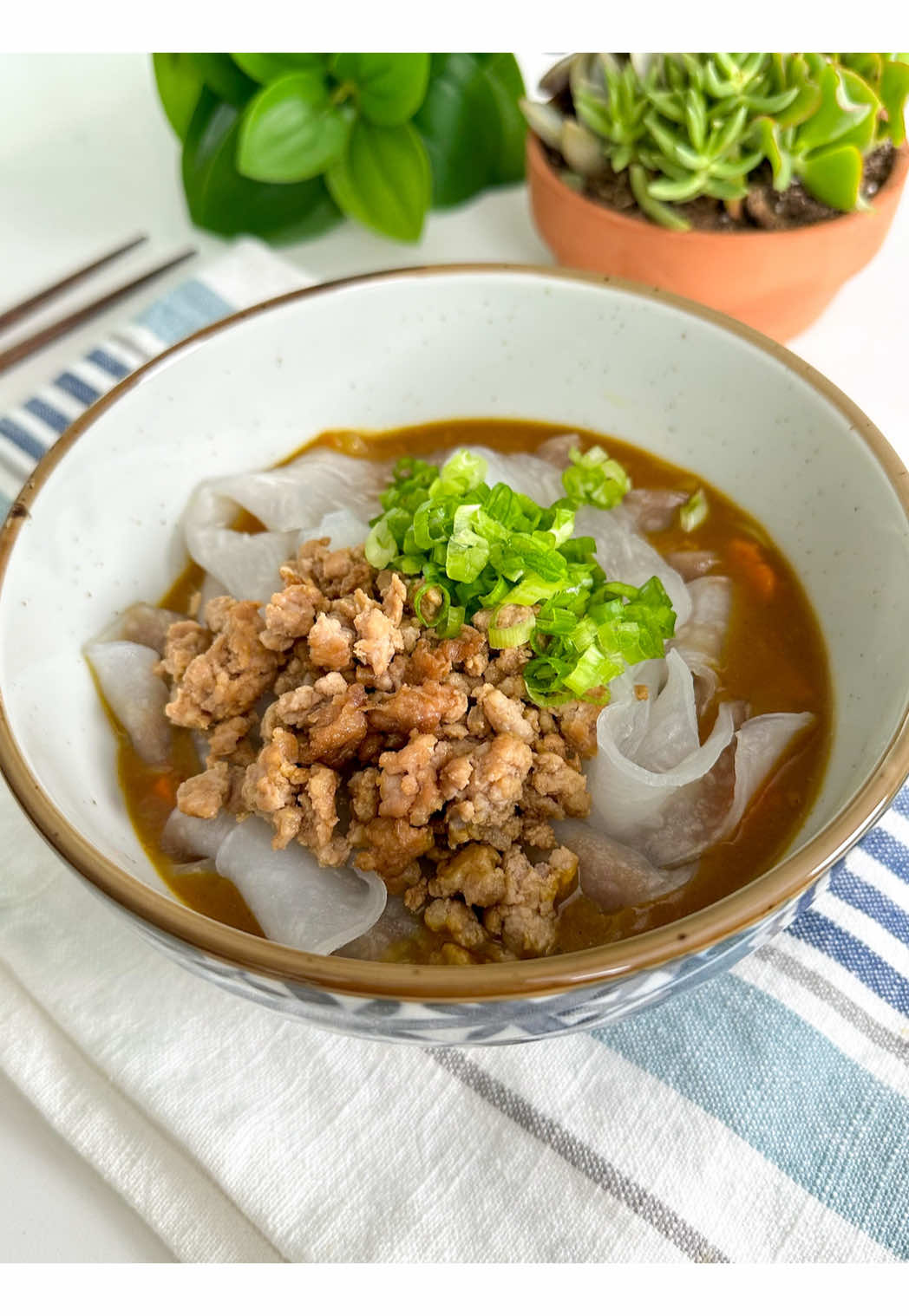 JAPANESE CURRY RICE PAPER NOODLES You can find the recipe on my blog at hermanathome.com - just search ‘Japanese curry’ Chances are that you have extra rice paper in your pantry so why not make noodles out of them? And why not add Japanese curry to make this a hearty and delicious meal? I hope this was convincing enough for you to try my recipe then. Hope you enjoy! #japanesecurry #EasyRecipes #EasyRecipe #ricepaper 