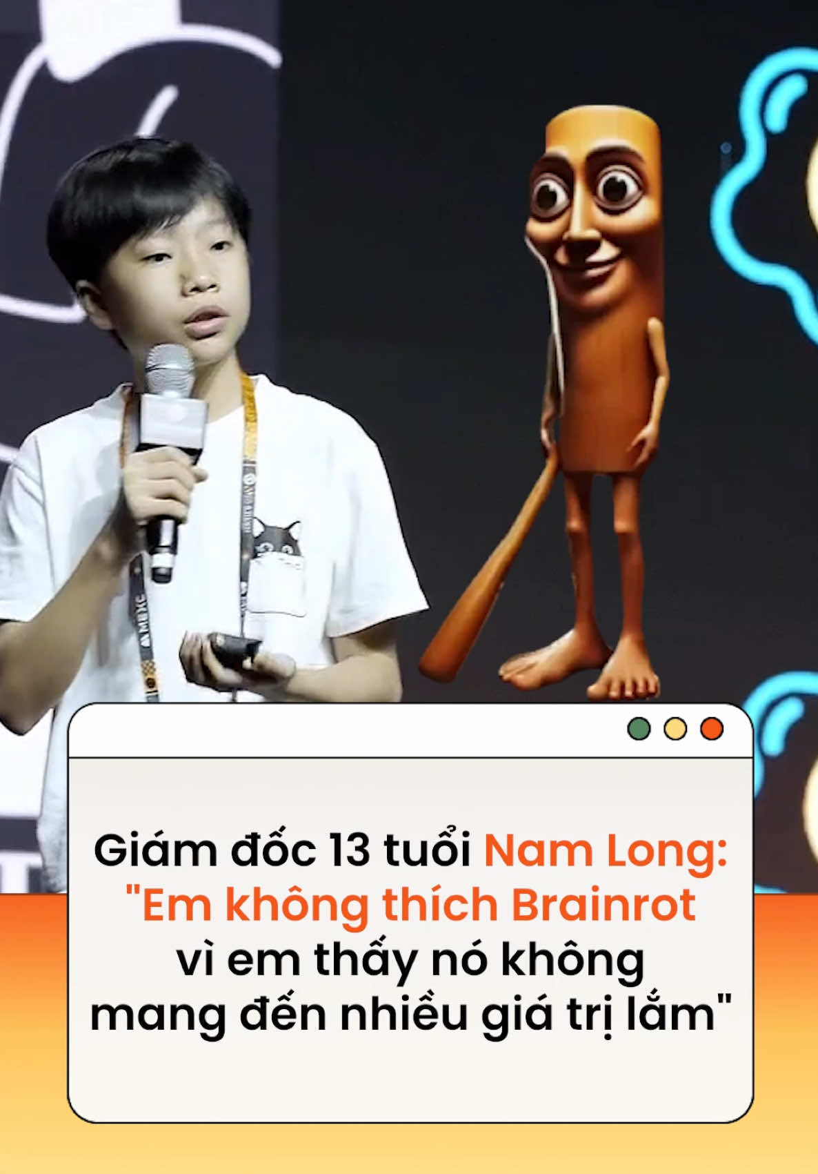 Nam Long chia sẻ bản thân cậu bé có biết đến trào lưu Brainrot, tuy nhiên lại không thích trend này và luôn cố gắng “né” càng xa càng tốt #news #amm  Theo Phụ nữ Số