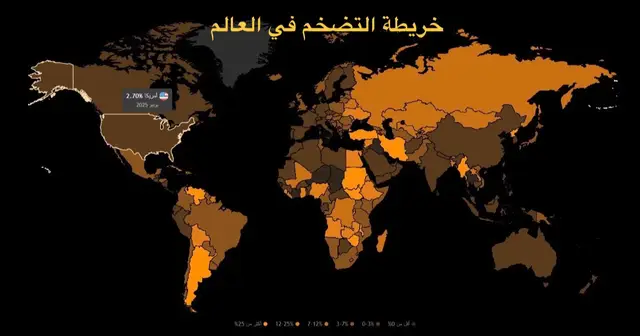 معدل #التضخم في الولايات المتحدة 2.7% الى شهر يونيو 2025