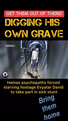 Evyatar David was kidnapped Oct 7, 2023 and has been held hostage in Gaza for 666 days - Hgroup released another propaganda video yesterday where they rewarded him for the video with a can of food to last a couple of days... Then they made him do this stunt where he clearly cannot even hold the shovel - GET THEM ALL HOME NOW BEFORE IT'S TOO LATE #fypシ #FYP #fyp #hostage 