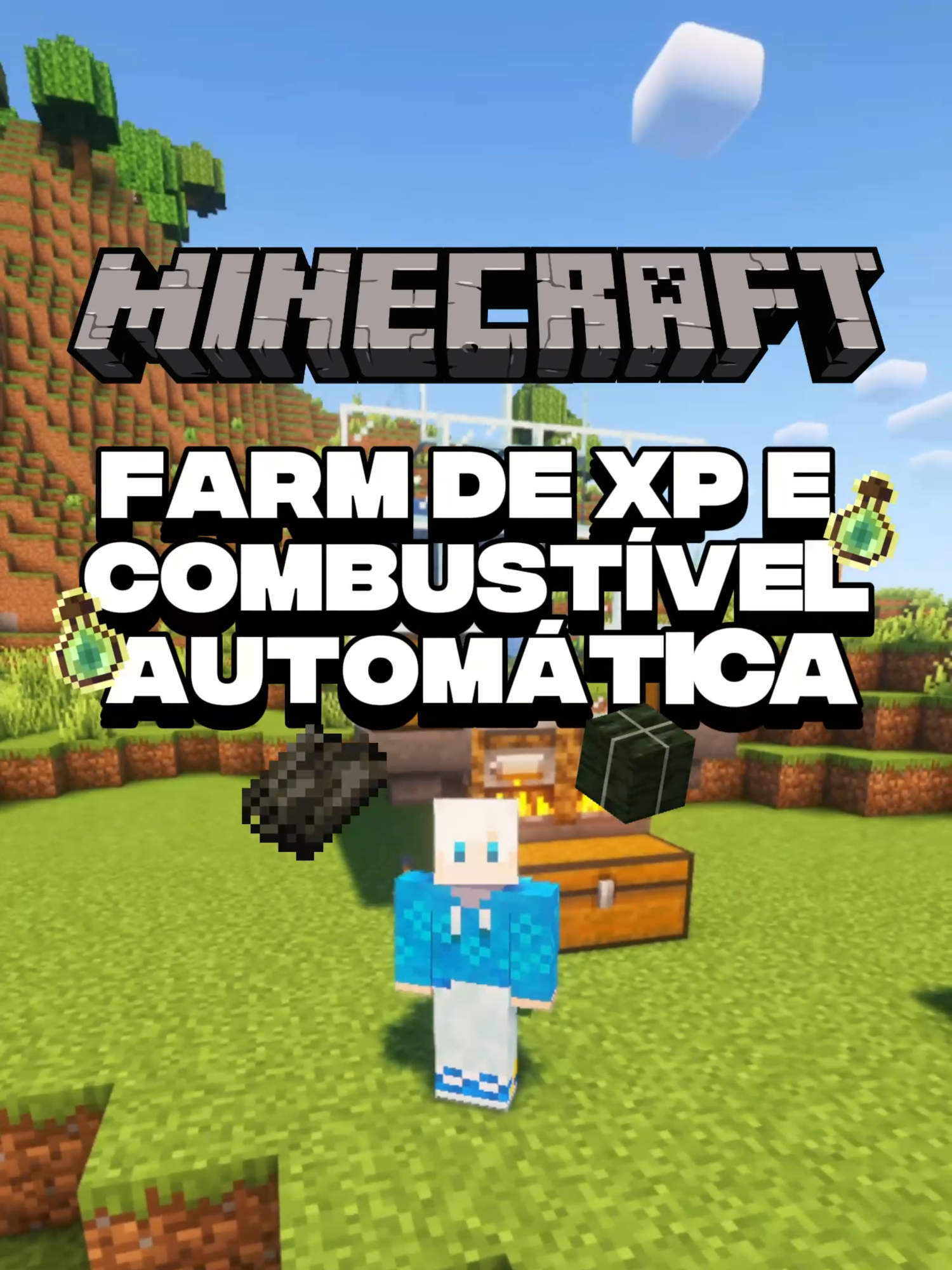 MINECRAFT MAS É UMA FARM DE XP E COMBUSTÍVEL AUTOMÁTICA! #Minecraft #FY #minecrafttutorial