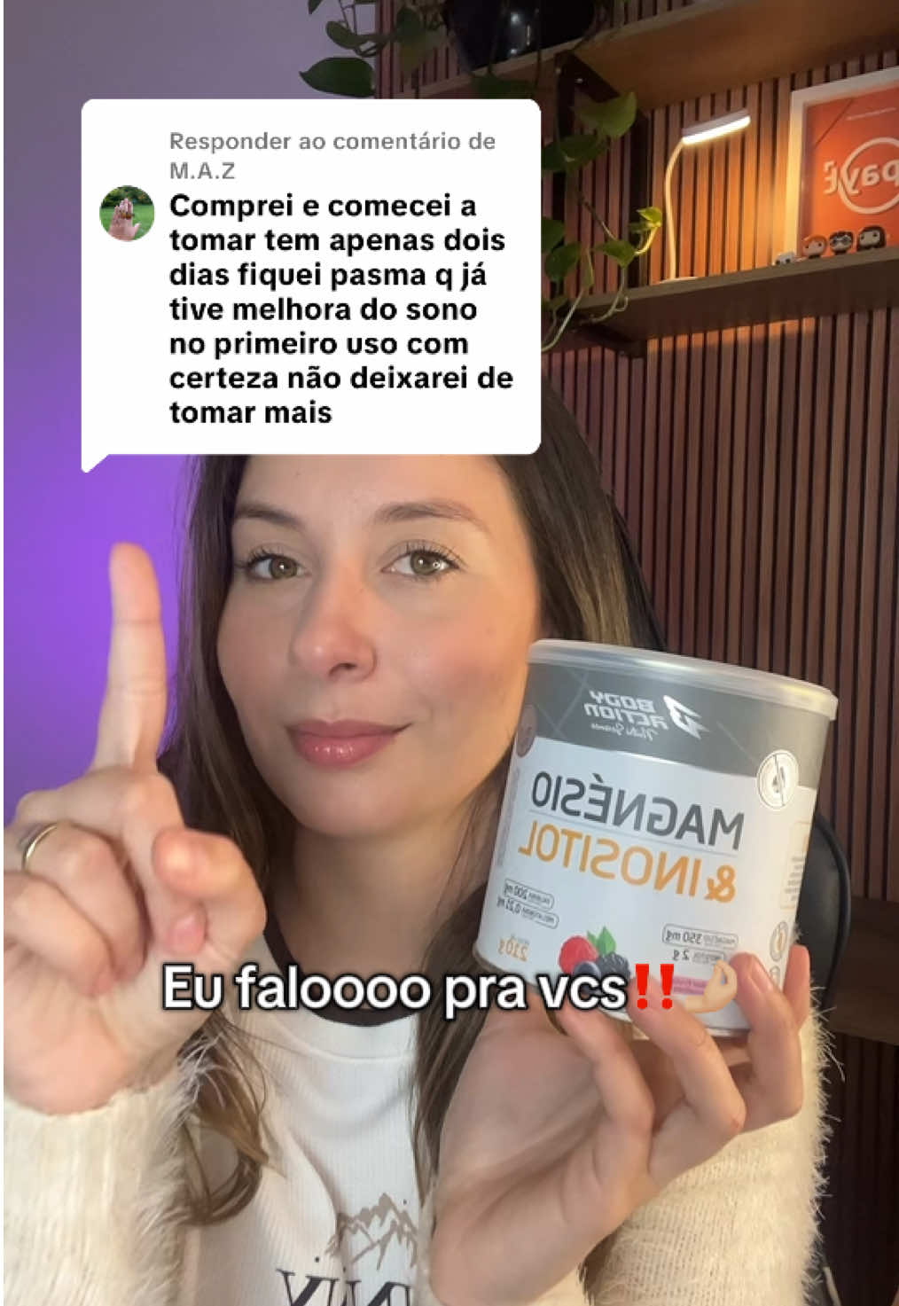 Respondendo a @M.A.Z Cansado(a) de estresse, ansiedade e dificuldade para relaxar? Você não precisa mais conviver com isso! Descubra o Magnésio da BodyAction! ✨ Ele é a dose de tranquilidade e equilíbrio que seu corpo precisa, agindo de dentro para fora. Prático e essencial para sua rotina de saúde mental e física! 👉 Clique no carrinho laranja e garanta já o seu Magnésio da BodyAction! Sua mente e seu corpo agradecem! 🛒💨 #magnesioinositol #magnesio #cortisol #cortisolelevado #saudeebemestar 