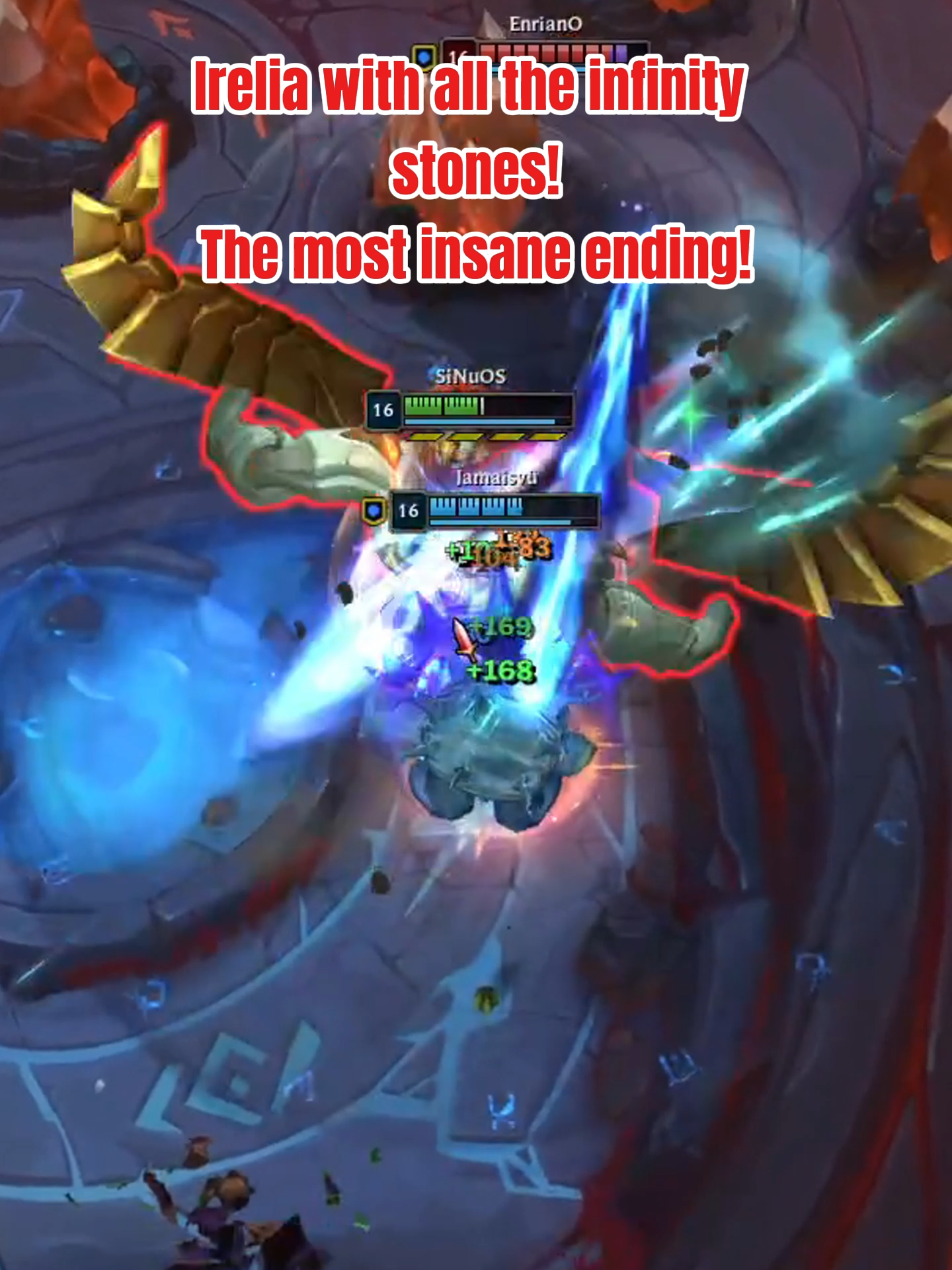 When Irelia gets every augment and infinite stone... she becomes unstoppable 😂 #leagueoflegends #irelia #fyp #gaming #leaguehighlights