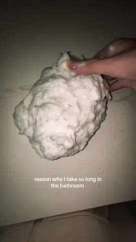 I took one hour in the bathroom #cottonslime #slime #why