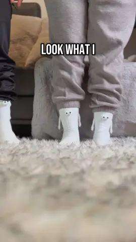 Funny cute socks with eyeballs and magnetic hands. #backtoschool #couplestiktok #couplescomedy #socks #feetcare #tiktokshopfinds 