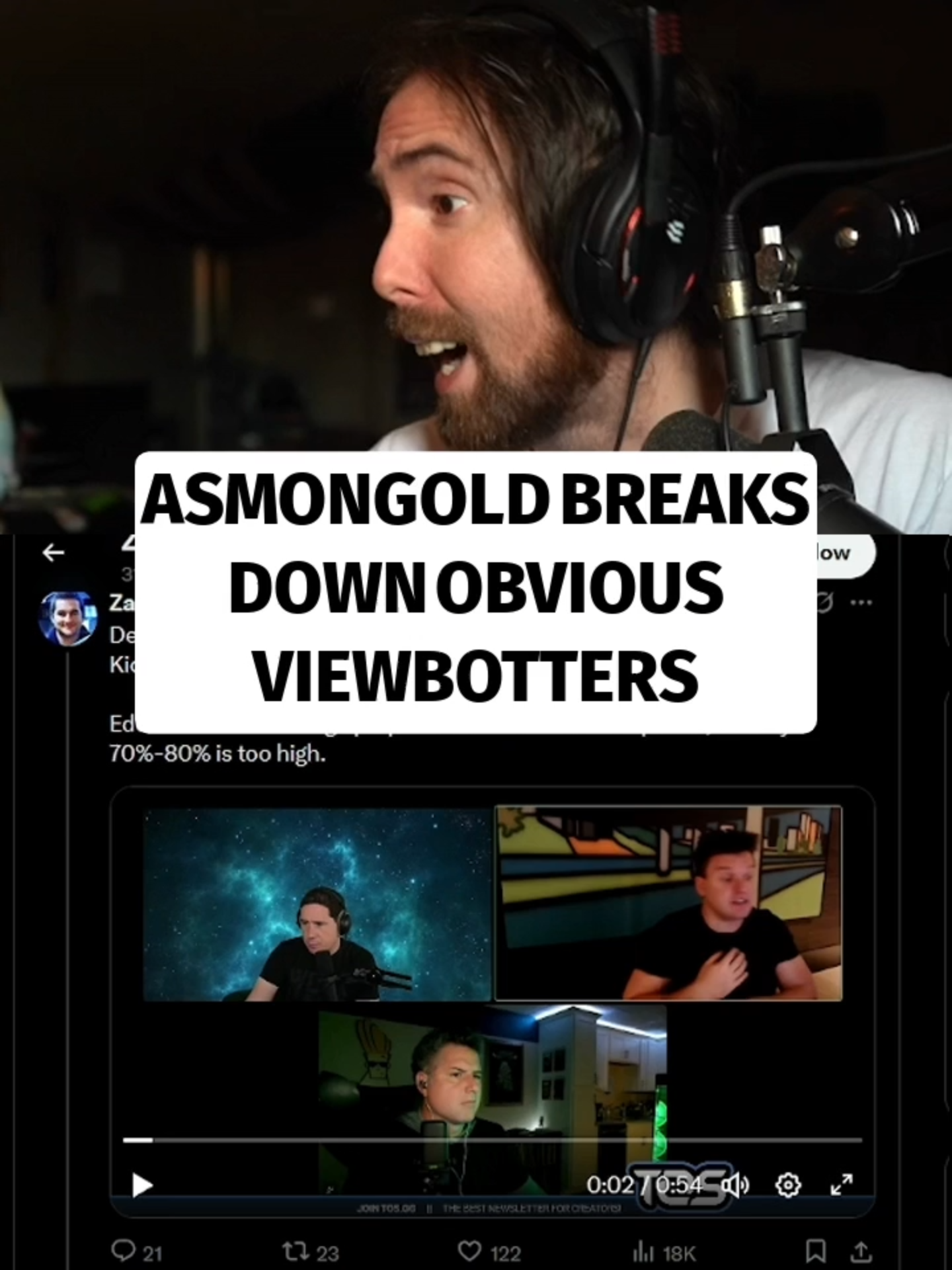 Asmongold breaking down obvious viewbotters #asmongold #asmon #asmongoldclip #twitch