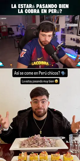 La estará pasando bien La Cobra en Perú? #lacobraaa #lacobraclips #lacobra #argentina #argentina🇦🇷 #perú #perú🇵🇪 #comida #gastronomia #trujillo #callao #boca #lima #limaperu🇵🇪 #kick #futbol⚽️ #clips 