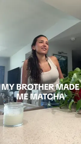 Relaxxxxxxx… Have a matchaa!🤏🏽🍵 #matcha #matchalover #brothersister #matcharecipe #matchatastetest #Lifestyle #dayinmylife #fyp 