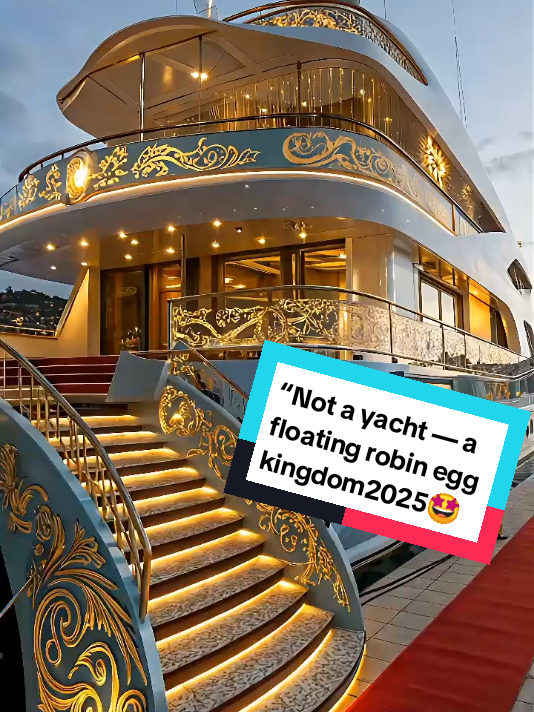 “Not a yacht — a floating robin egg kingdom2025🤩” #LuxuryYachtLife #FloatingPalace #UltraLuxury #YachtDesign @Chahrazad’s Cuisine @Beautiful Destinations  #RobinEggAesthetic #TikTokLuxury #OceanDreams  @colbertlateshow @Abir el saghir @TikTok LIVE MENA @Akram MO 🇩🇿 🇺🇸 @Sam Ohio 🇩🇿🇩🇿🇺🇲🇺🇸 @Helene in Paris Official @Alicante @luxuryways3 @luxuryways3 