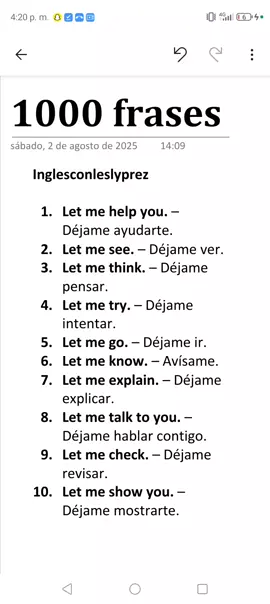 FRASES EN INGLÉS ÚTILES 🌈 #idiomas #fraseseningles #onlineclases #InglésFácil #