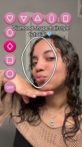 Diamond face shape hairstyle ! #fyp #hairstyle #filter #faceshape #diamond #Inverted #viral 